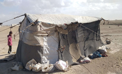 Shelter before project implementation in Syria